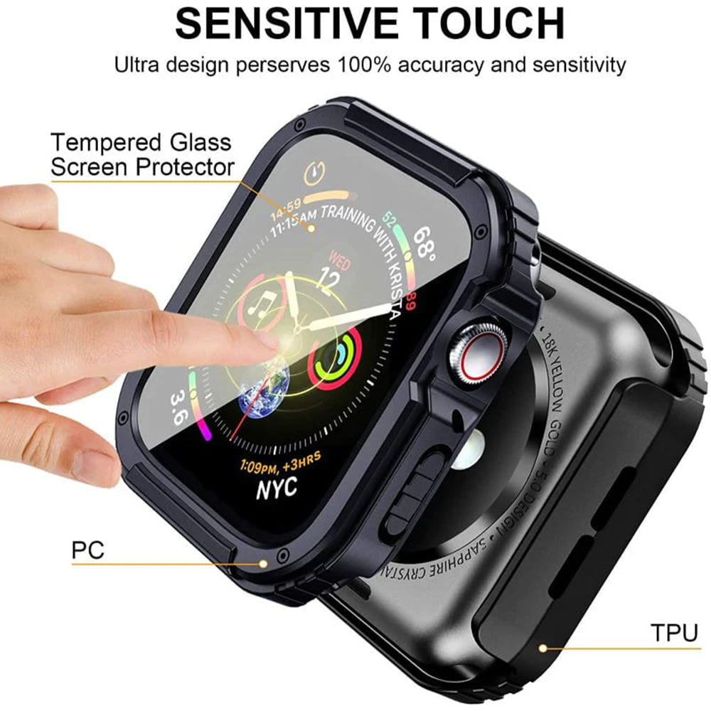 Coque Lito Armor 360 pour Apple Watch 38mm Series, Bleue