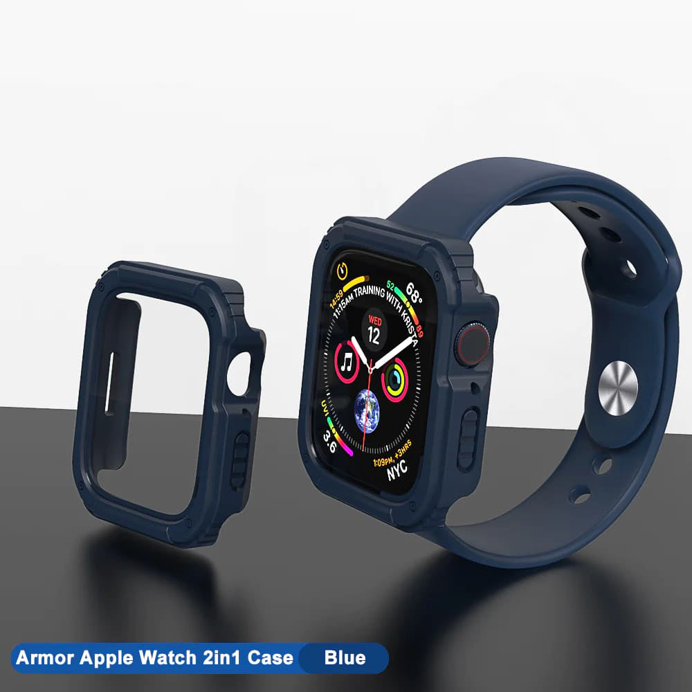 Coque Lito Armor 360 pour Apple Watch 38mm Series, Bleue