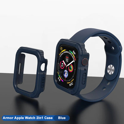Coque Lito Armor 360 pour Apple Watch 38mm Series, Bleue