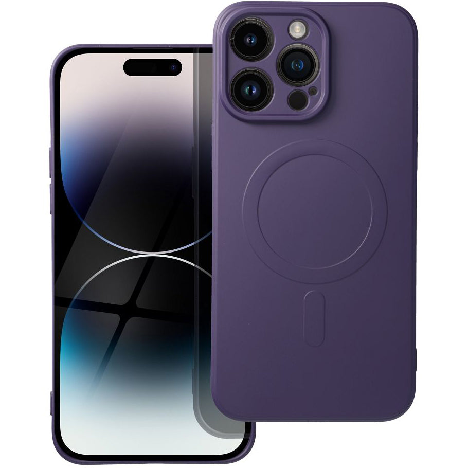 Coque MagSafe pour Apple iPhone 14 Pro Max, OEM, Silicone Mag, Violet