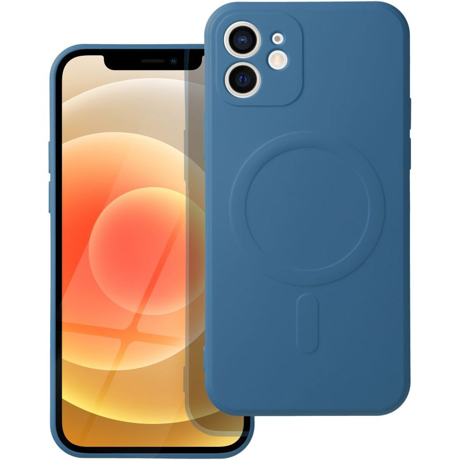 Coque MagSafe pour Apple iPhone 12, OEM, Silicone Mag, Bleue