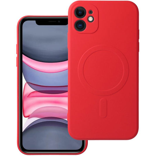 Coque MagSafe pour Apple iPhone 11, OEM, Silicone Mag, Rouge