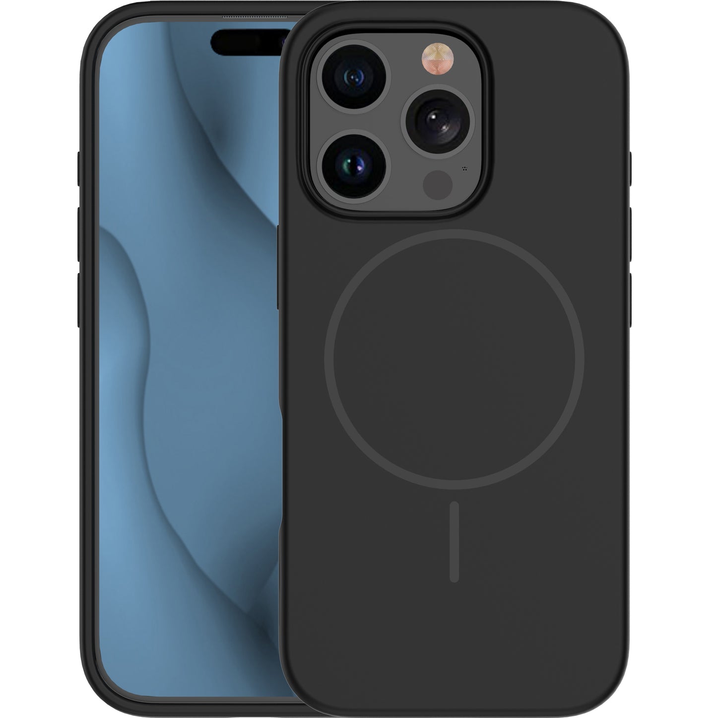 MagSafe Case for Apple iPhone 15 Pro, OEM, Silicone Thin, Black