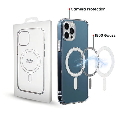 Custodia MagSafe per Apple iPhone 16 Pro, OEM, Clear con Protezione per la Fotocamera, Trasparente