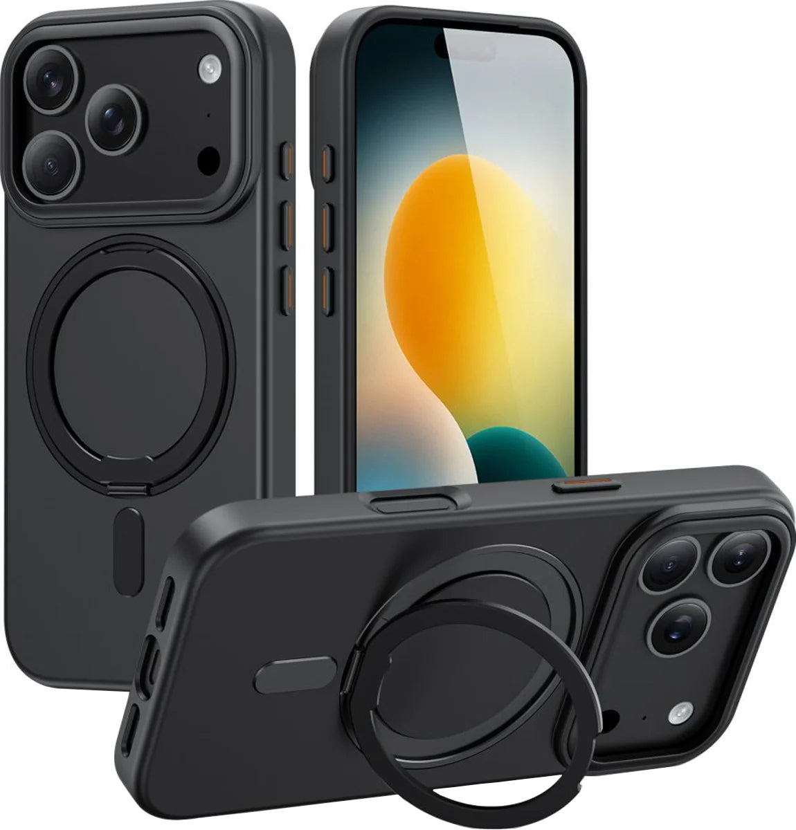 MagSafe Hülle für Apple iPhone 17 Pro Max, Tech-Protect, MagRing, Schwarz