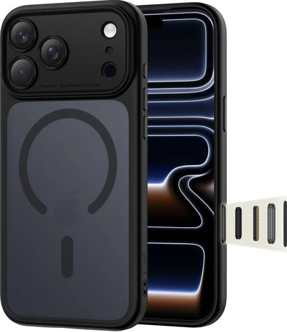 MagSafe-Hülle für Apple iPhone 17 Pro, Tech-Protect, MagPeak, Matt Schwarz