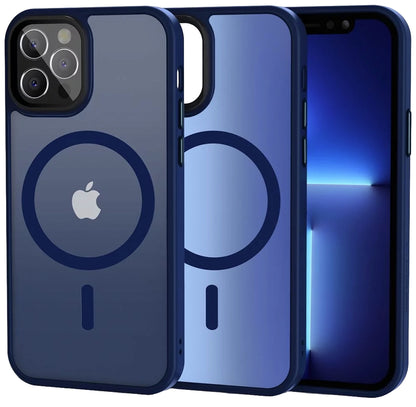 Coque MagSafe pour Apple iPhone 12 / 12 Pro, Tech-Protect, Magmat, Bleu Marine