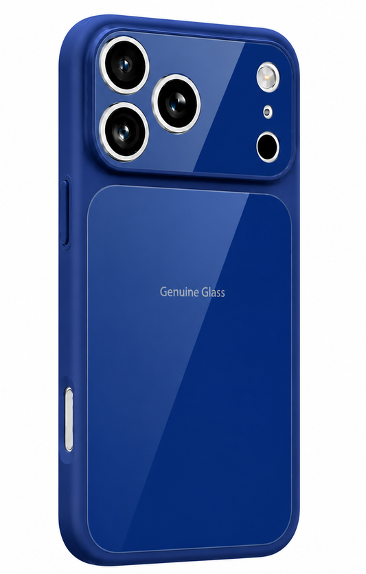 Coque MagSafe pour Apple iPhone 14 / 13, OEM, Verre Authentique, Bleue