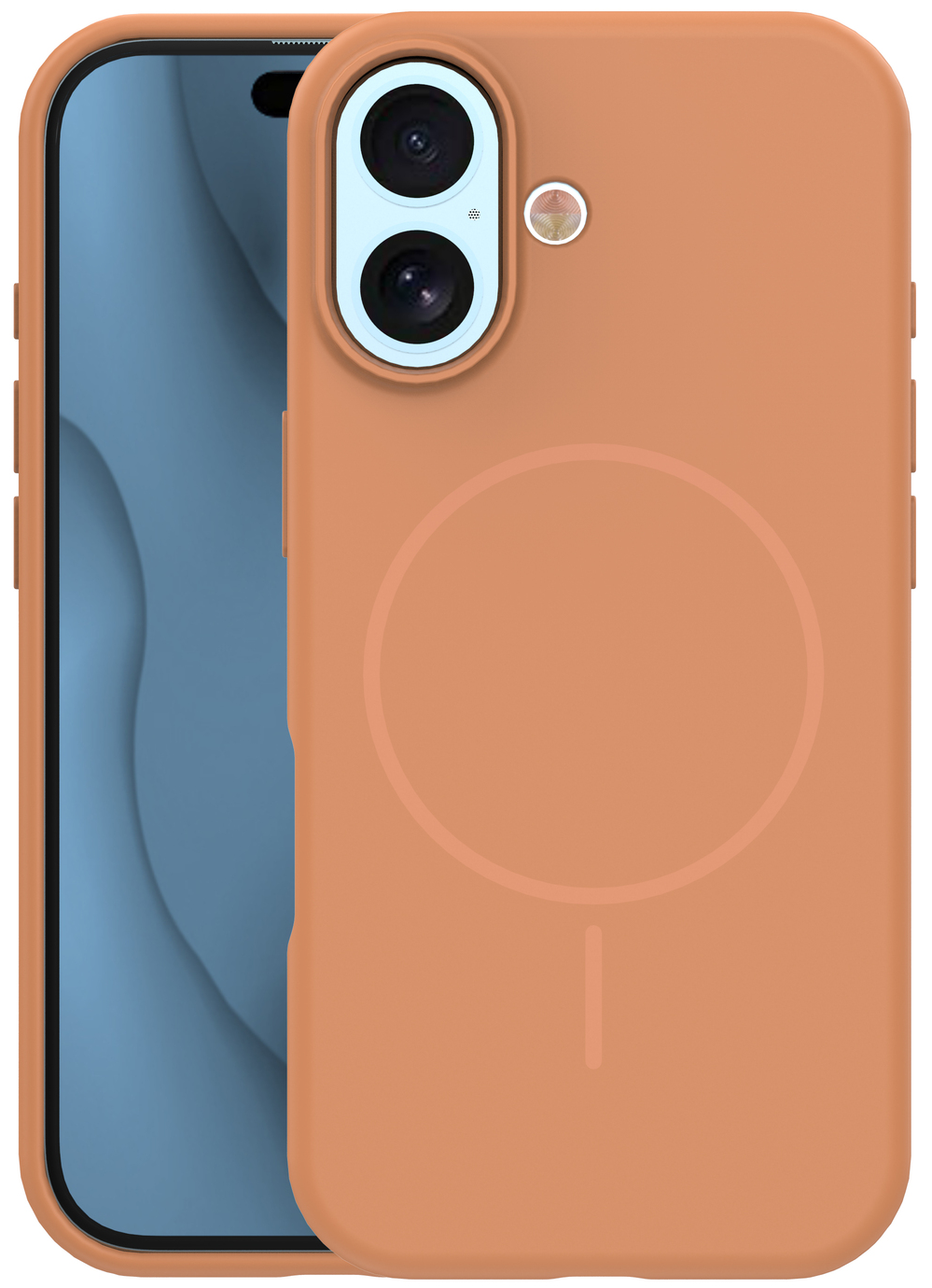 Coque MagSafe pour Apple iPhone 17, OEM, Silicone Thin, Orange