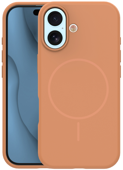Coque MagSafe pour Apple iPhone 17, OEM, Silicone Thin, Orange