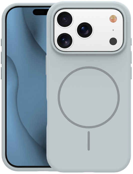 Coque MagSafe pour Apple iPhone 18 Pro Max / 17 Pro Max, OEM, Silicone Fin, Gris