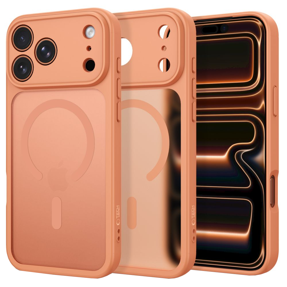 Coque MagSafe pour Apple iPhone 18 Pro / 17 Pro, Tech-Protect, BasicMag, Orange Mat