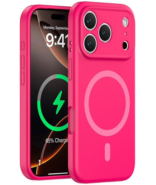 Coque MagSafe pour Apple iPhone 17 Pro, OEM, Silicone Liquide, Rose