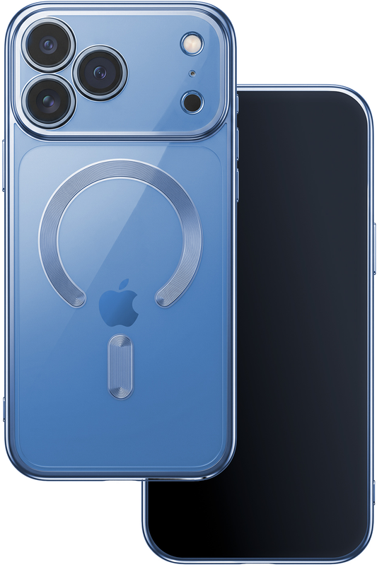 Coque MagSafe pour Apple iPhone 18 Pro Max / 17 Pro Max, OEM, Couleur Chrome Mag, Bleu