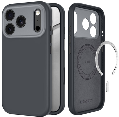 Coque MagSafe pour Apple iPhone 18 Pro Max / 17 Pro Max, Tech-Protect, Uniq CC, Gris
