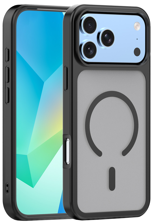 Coque MagSafe pour Apple iPhone 18 Pro / 17 Pro, OEM, Mag Matt Big Hole, Noire