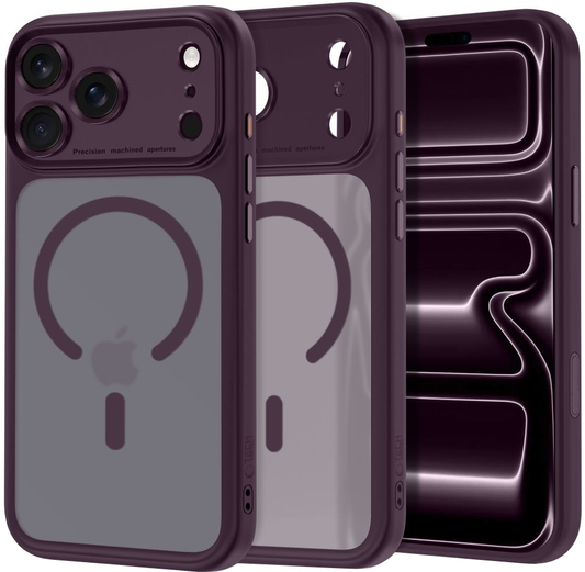 Coque MagSafe pour Apple iPhone 18 Pro Max / 17 Pro Max, Tech-Protect, MagPeak CC, Bordeaux Mat