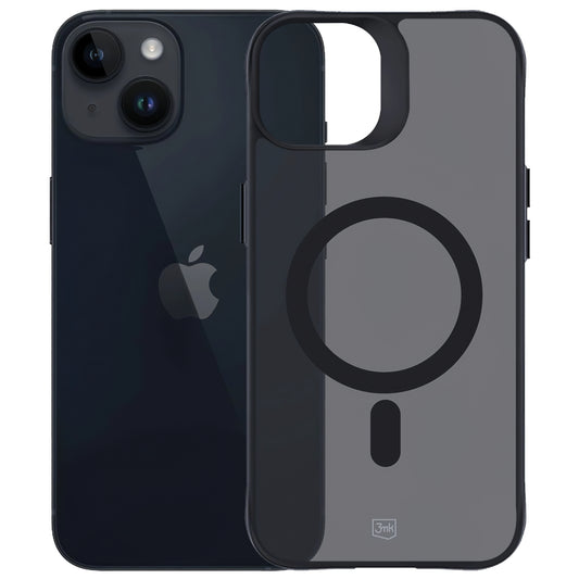 Coque MagSafe pour Apple iPhone 15, 3MK, Smoke MagCase, Noire