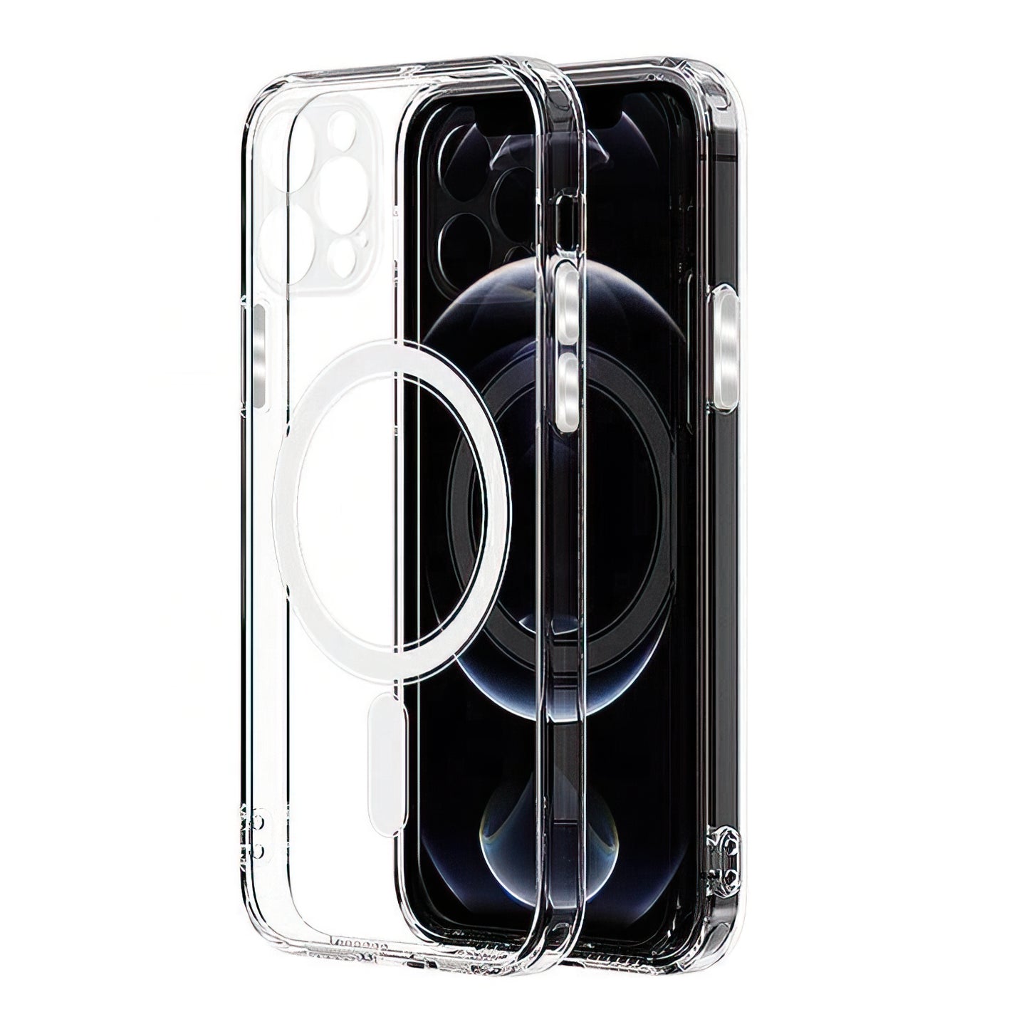 Custodia MagSafe per Apple iPhone 16 Pro, OEM, Clear con Protezione per la Fotocamera, Trasparente