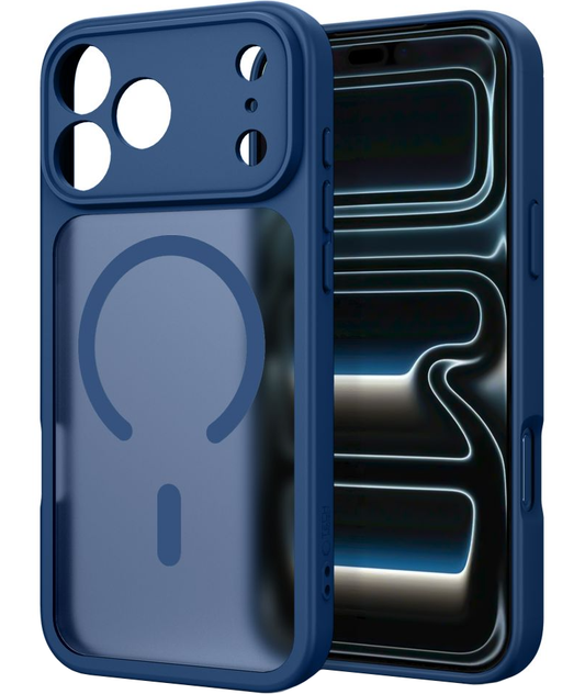 Custodia MagSafe per Apple iPhone 18 Pro / 17 Pro, Tech-Protect, BasicMag, Blu Opaco