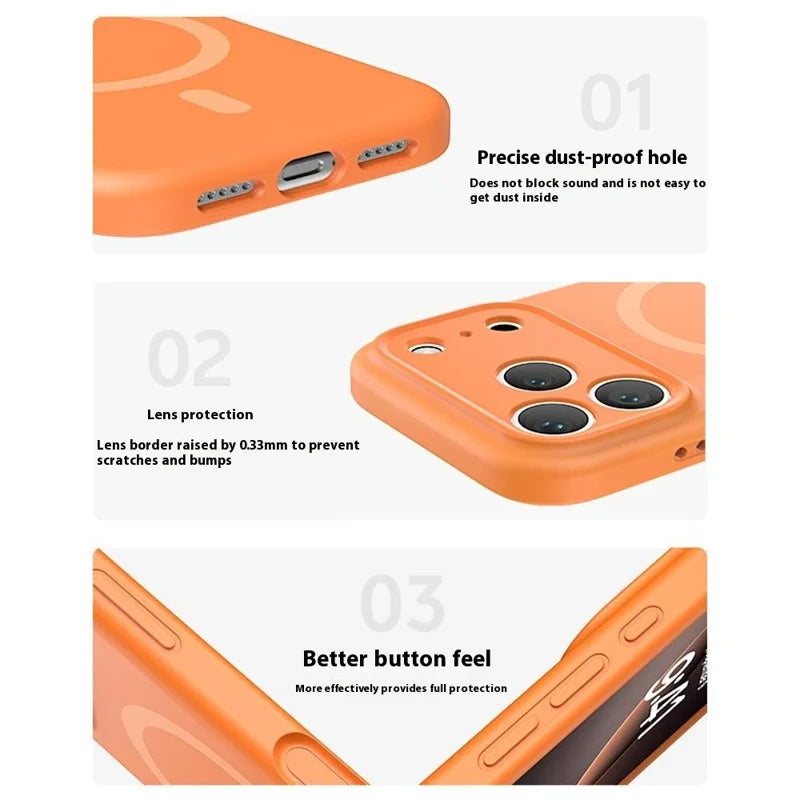 Custodia MagSafe per Apple iPhone 17 Pro, OEM, Silicone Liquido, Turchese