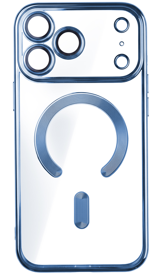 Coque MagSafe pour Apple iPhone 18 Pro Max / 17 Pro Max, OEM, Couleur Chrome Mag, Bleu