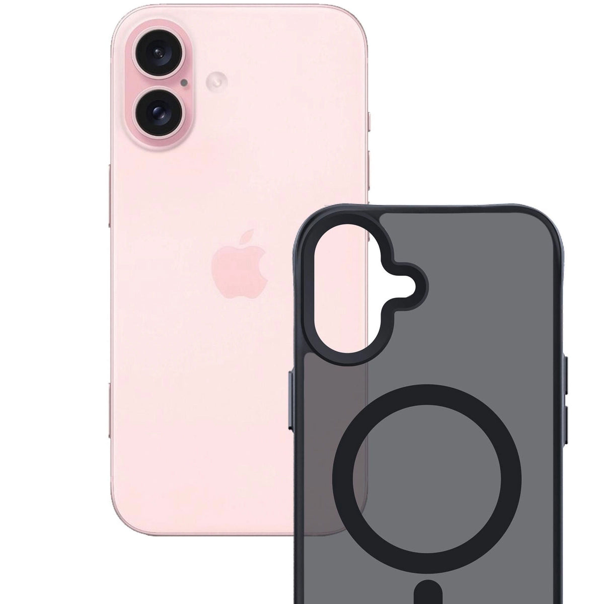 Coque MagSafe pour Apple iPhone 16, 3MK, Smoke MagCase, Noire