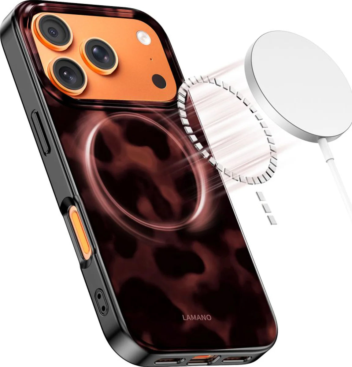 MagSafe Hülle für Apple iPhone 17 Pro, Tech-Protect, Lamano Panther, Schwarz