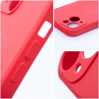 Coque MagSafe pour Apple iPhone 17e / 16e, OEM, Silicone Mag, Rouge