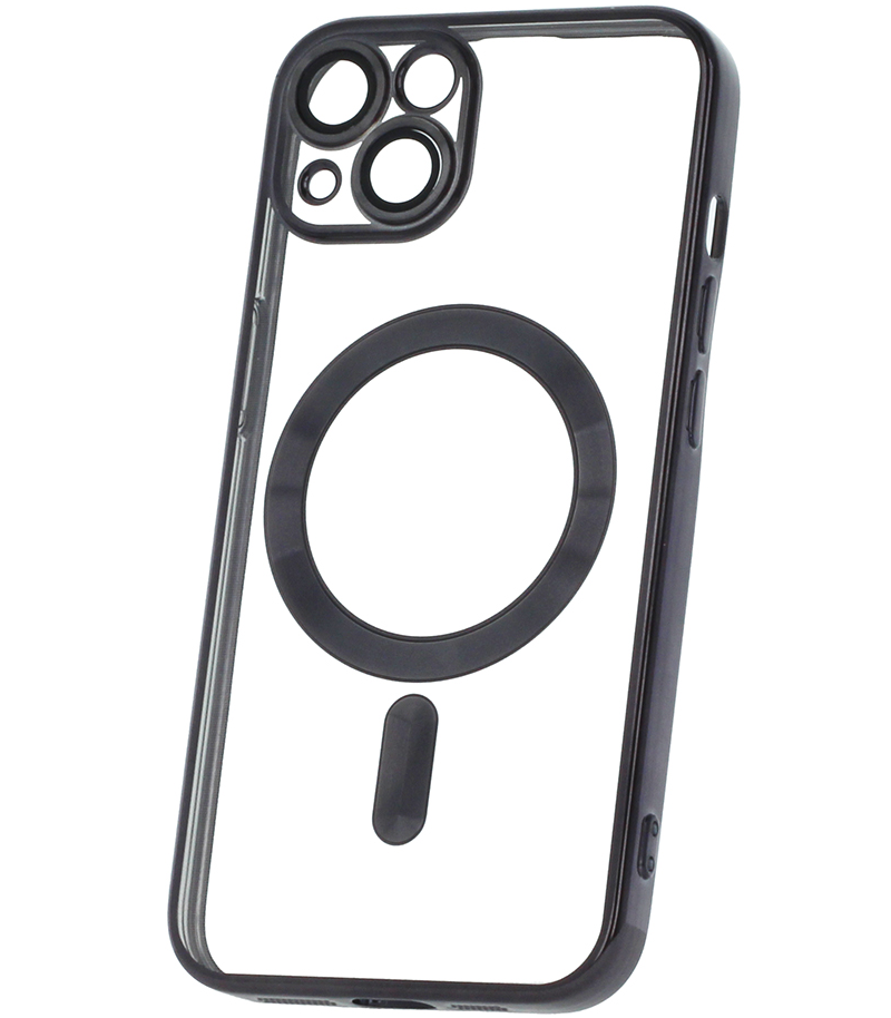 Coque MagSafe pour Apple iPhone 18 Pro / 17 Pro, OEM, Color Chrome Mag, Noire
