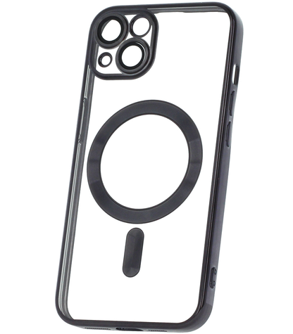 Coque MagSafe pour Apple iPhone 18 Pro / 17 Pro, OEM, Color Chrome Mag, Noire