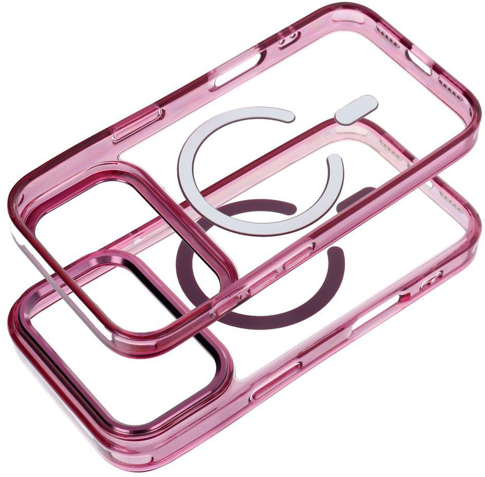 Coque MagSafe pour Apple iPhone 18 Pro / iPhone 17 Pro, OEM, Frame Clear Hybrid, bordeaux