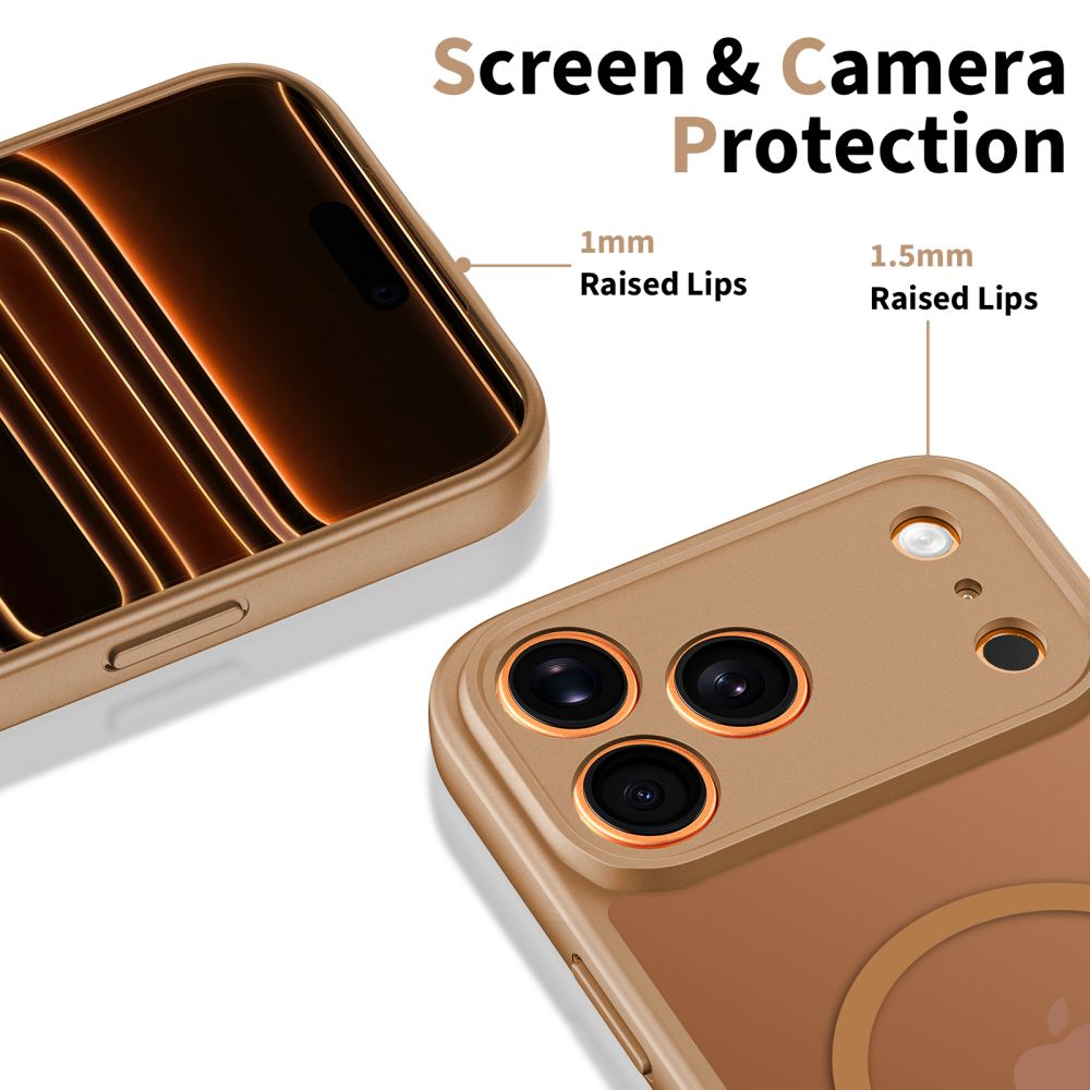 MagSafe Case for Apple iPhone 17 Pro Max, Tech-Protect, BasicMag, Matte Brown