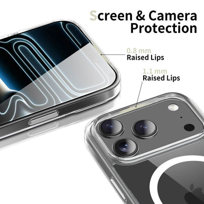 Custodia MagSafe per Apple iPhone 17 Pro Max, Tech-Protect, Flexair Hybrid CC, Trasparente