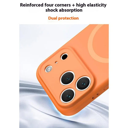 Custodia MagSafe per Apple iPhone 17 Pro, OEM, Silicone Liquido, Turchese