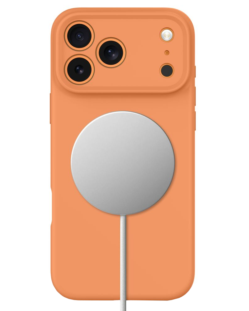 Custodia MagSafe per Apple iPhone 18 Pro Max / 17 Pro Max, Tech-Protect, in silicone, arancione