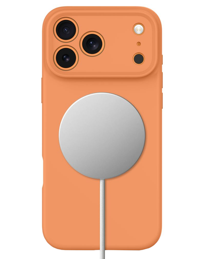 Custodia MagSafe per Apple iPhone 18 Pro Max / 17 Pro Max, Tech-Protect, in silicone, arancione
