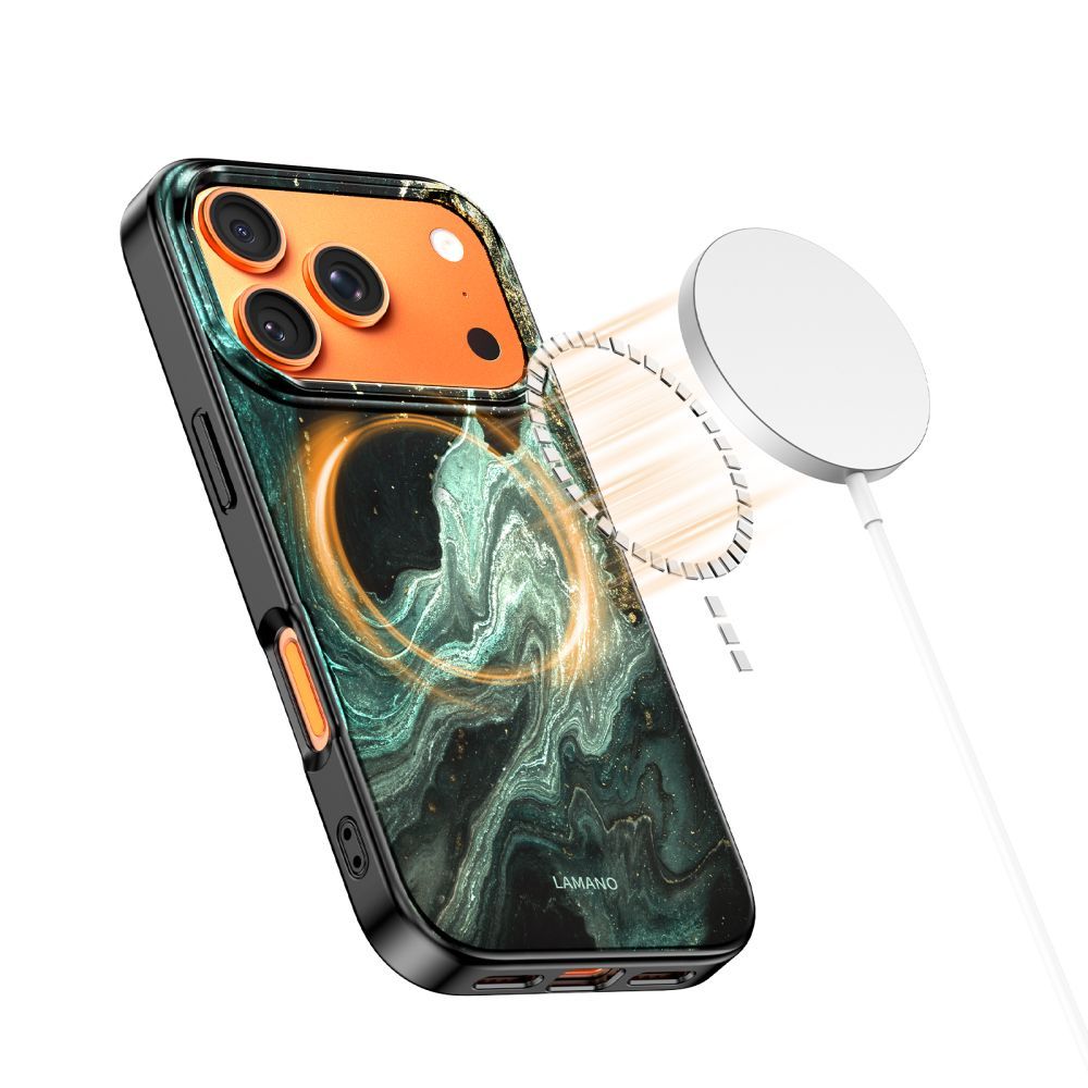 MagSafe Hülle für Apple iPhone 17 Pro Max, Tech-Protect, Lamano Aura, Grün