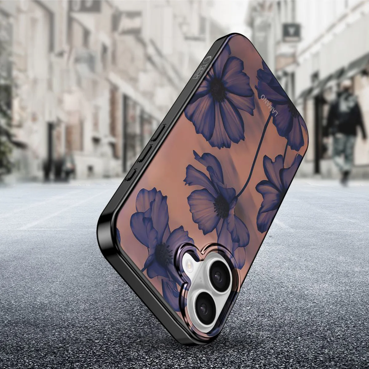 MagSafe Hülle für Apple iPhone 17, Tech-Protect, Lamano Velvet Night, Schwarz