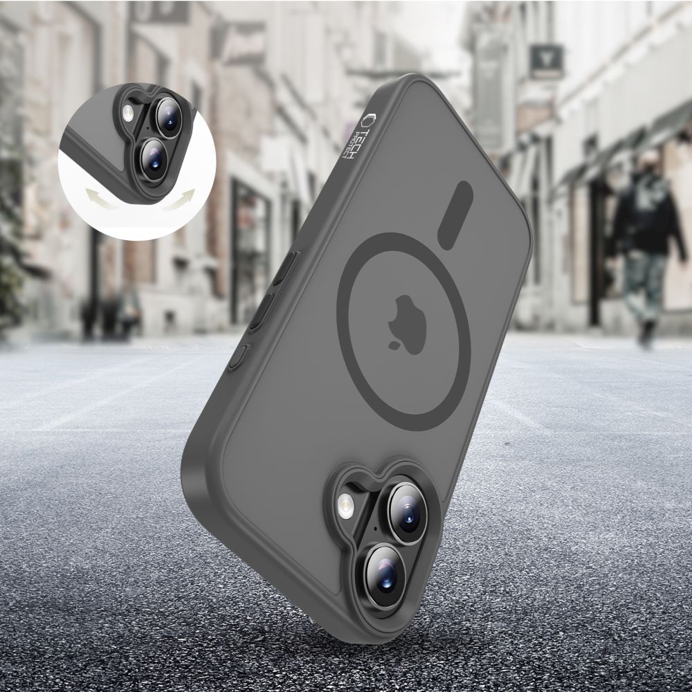 Coque MagSafe pour Apple iPhone 17, Tech-Protect, Magmat, Gris Mat