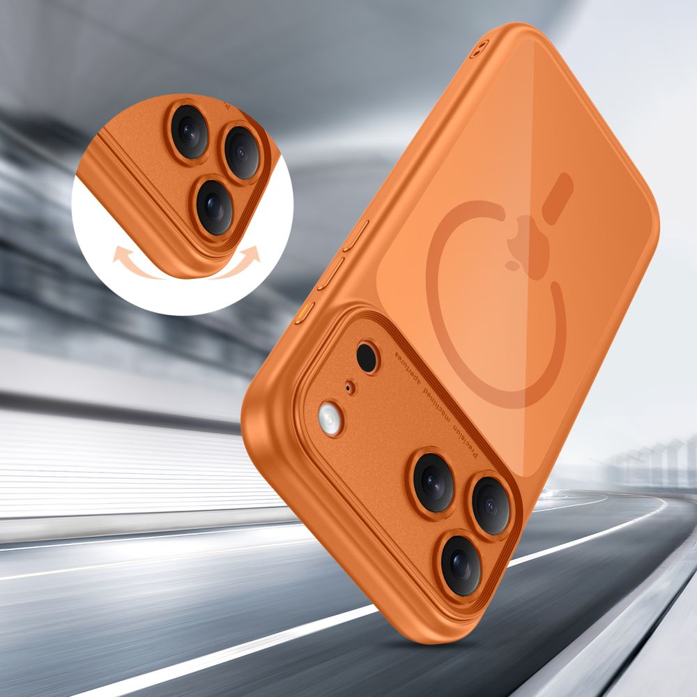 Coque MagSafe pour Apple iPhone 17 Pro Max, Tech-Protect, MagPeak, Orange