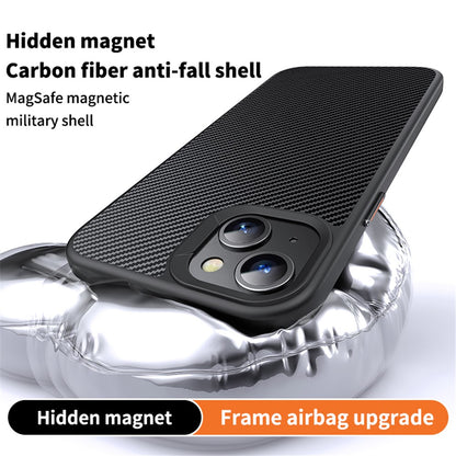Coque MagSafe pour Apple iPhone 15, OEM, Carbone, Noire