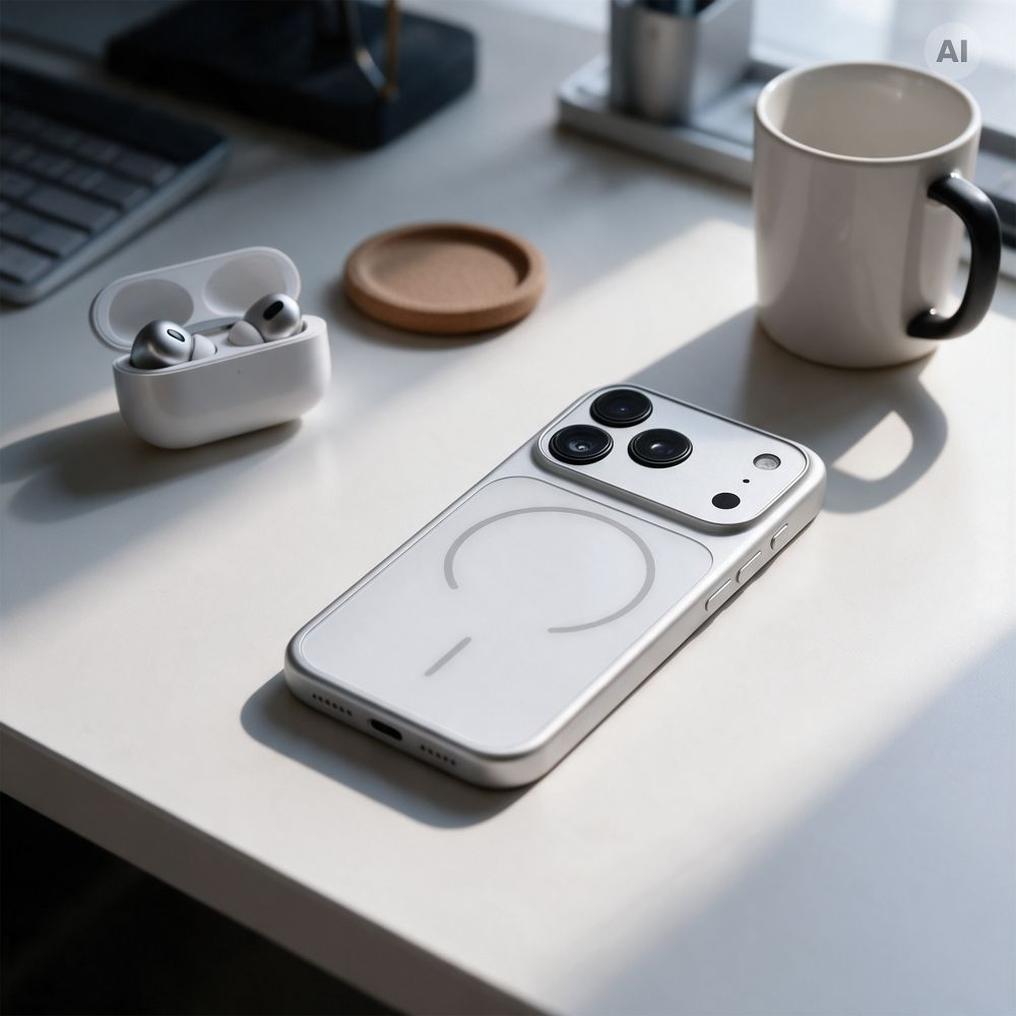 Coque MagSafe pour Apple iPhone 18 Pro / 17 Pro, OEM, Make 18, argentée