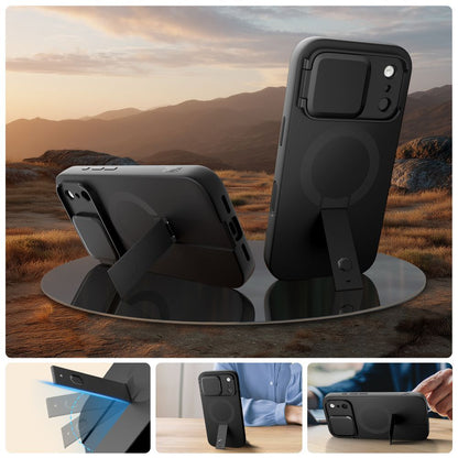 Custodia MagSafe per Apple iPhone 17 Pro Max, Tech-Protect, Kevlar Aura, Nera