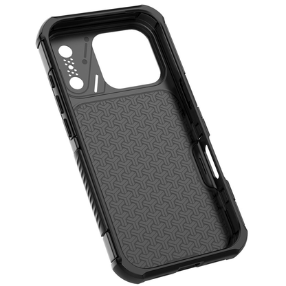 Coque MagSafe pour Apple iPhone 18 Pro / 17 Pro, OEM, Protection en carbone et coins, Noire