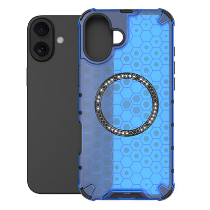 Custodia MagSafe per Apple iPhone 16, Techsuit, HoneyComb Shield, Blu