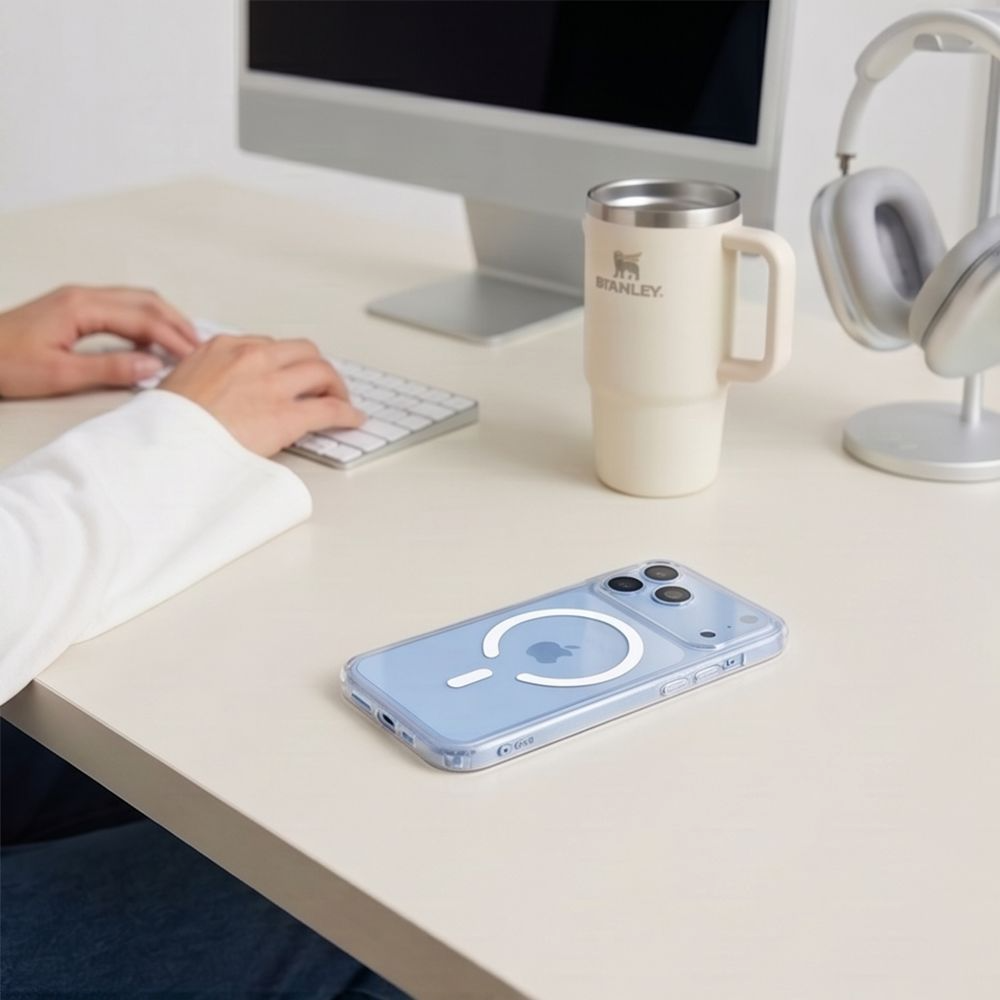 Custodia MagSafe per Apple iPhone 18 Pro Max / 17 Pro Max, Tech-Protect, Flexair Hybrid, Trasparente