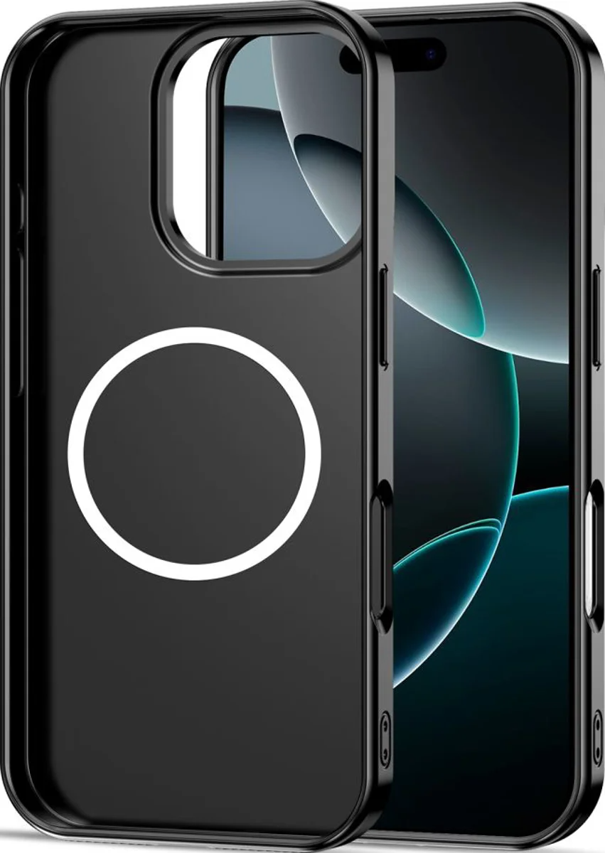 Étui MagSafe pour Apple iPhone 16 Pro Max, Tech-Protect, Lamano Velvet Night, Noir
