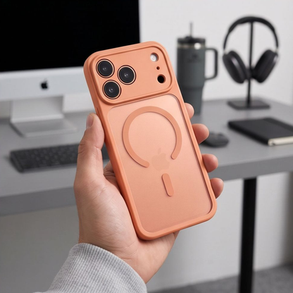 Coque MagSafe pour Apple iPhone 18 Pro / 17 Pro, Tech-Protect, BasicMag, Orange Mat