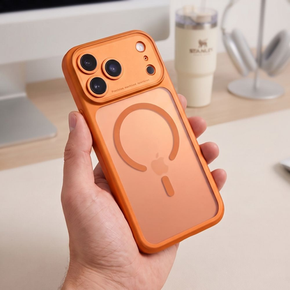 Coque MagSafe pour Apple iPhone 18 Pro Max / 17 Pro Max, Tech-Protect, MagPeak CC, Orange Mat